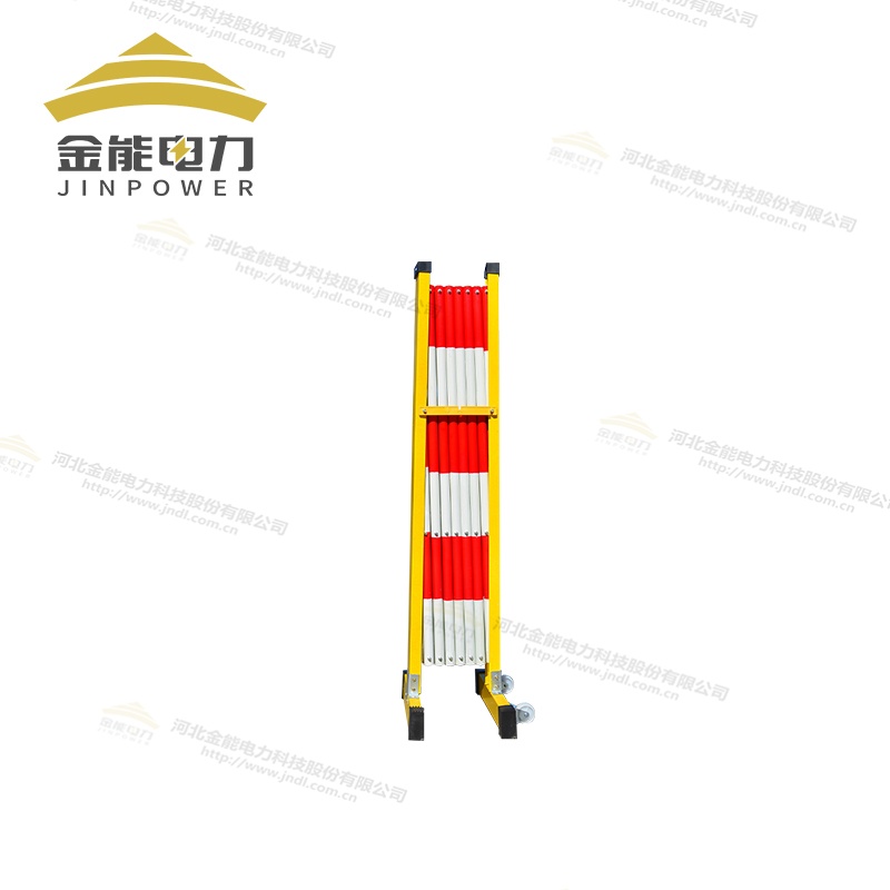 玻璃鋼紅白圓管伸縮圍欄 底座可加萬(wàn)向輪